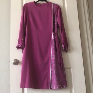 Long sleeve pink dress